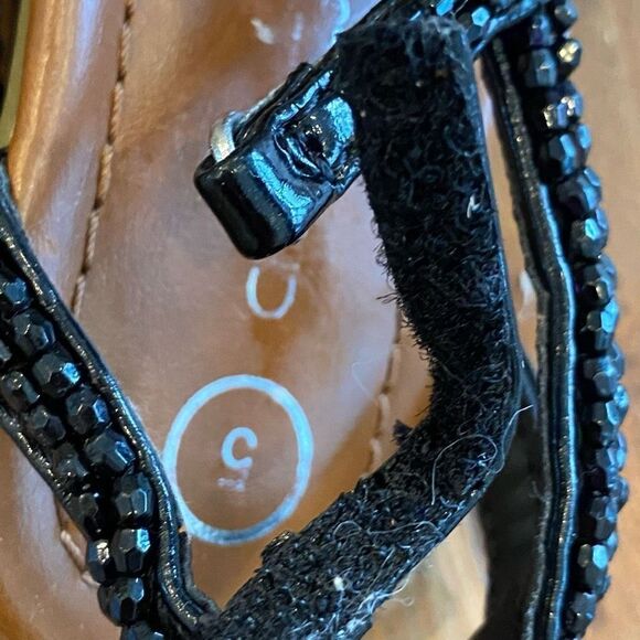 NEW Cherokee Black Jeweled Sandal Toddler Girl Size 5 - Picture 7 of 13